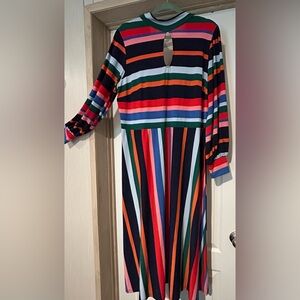 Eloquii Striped A-Line Dress